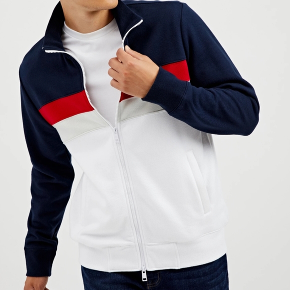 Ben Sherman Zip through Retro track Suit Red White Blue USA Sweatshirt jacket - Picture 6 of 8